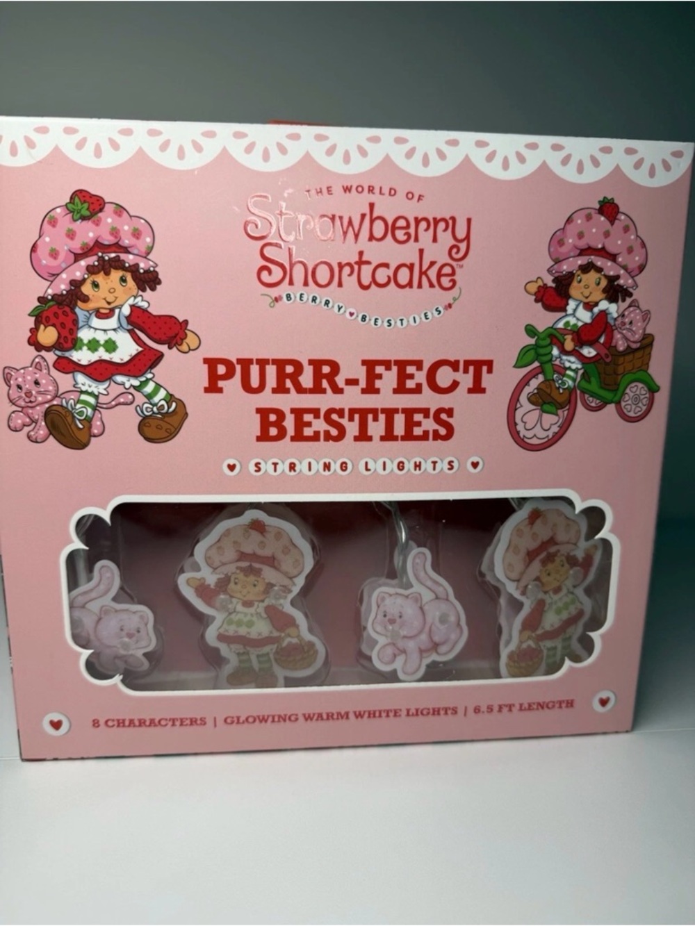Strawberry Shortcake String Twinkle Lights Warm White LED Character 6.5ft